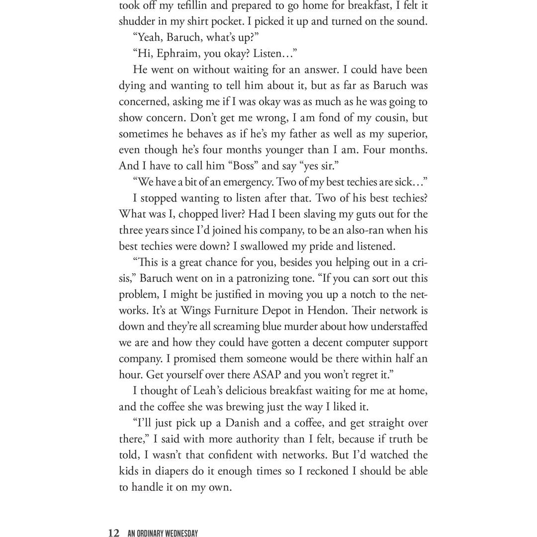 An Ordinary Wednesday: NOT AVAILABLE — Menucha Publishers | Judaica Square Lakewood