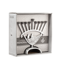 Ner Mitzvah Ancient Jerusalem aluminum candle menorah in retail packaging