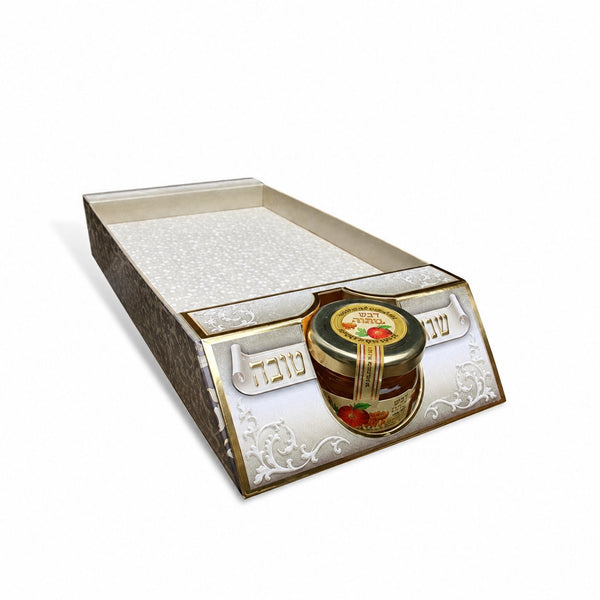 Gold Bencher Tray With Honey - Rosh Hashanah