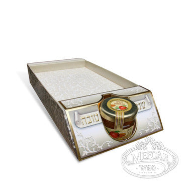 Mefoar Gold Bencher Tray With Honey - Rosh Hashanah