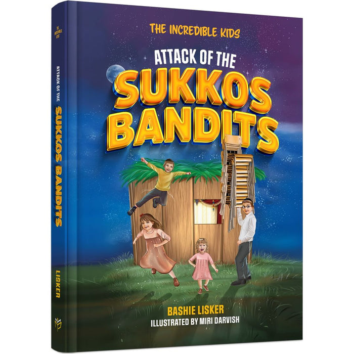 Attack of the Sukkos Bandits front cover — Bashie Lisker, hardcover, published by Menucha Publishers
