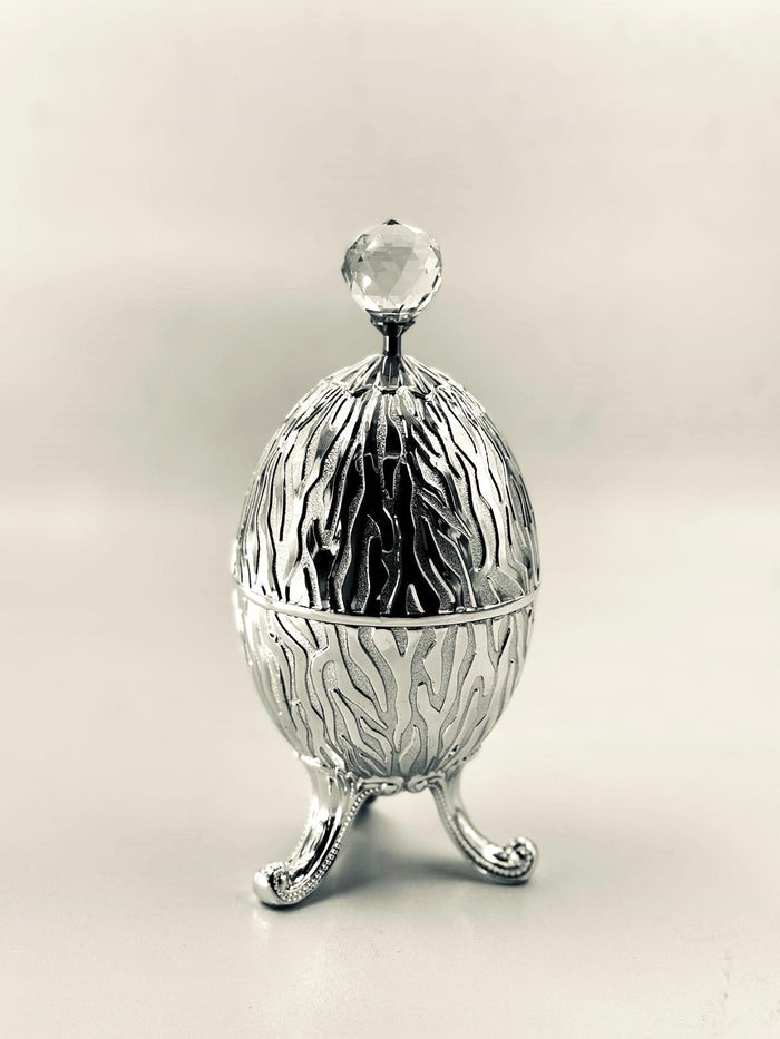 Silverplate Esrog Box Esrog Shape 8.5" (ES-AVI432S)