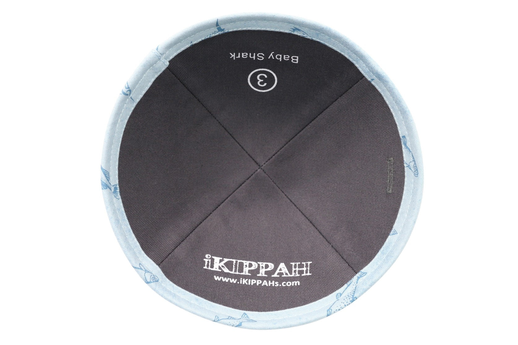 Close-up of Cotton Kippah lining and stitching