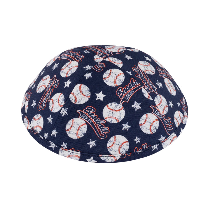 Boys Baseball Kippah – League Print Yarmulke