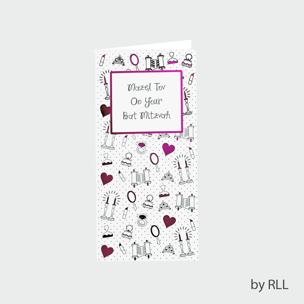 Rite Lite Bat Mitzvah Wallet Card, 3.5 x 7 Inch E2075