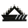 Black crystal stepped menorah