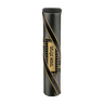 Black Leather Megillah Holder, with Beige Velvet and Black & Gold Embroidery