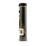 Black leather Megillah holder with gold-tone embroidery