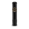 Black Leather Megillah Holder, with Black Velvet and Gold Embroidery