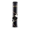 Black Megillah Holder, with Black And White Fur and Gold Embroidery