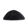Black velvet kippah, representative panel and rim configuration