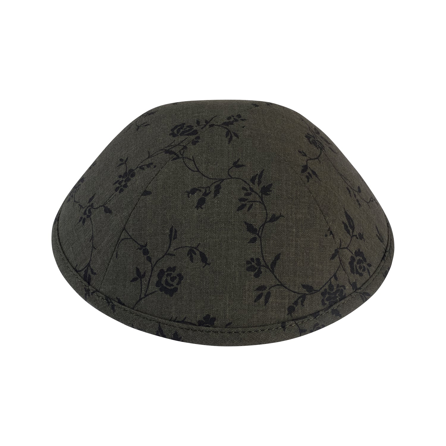 Blue Cotton Kippah - top view by iKippah