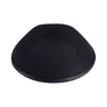 Black Linen Kippah - top view by iKippah