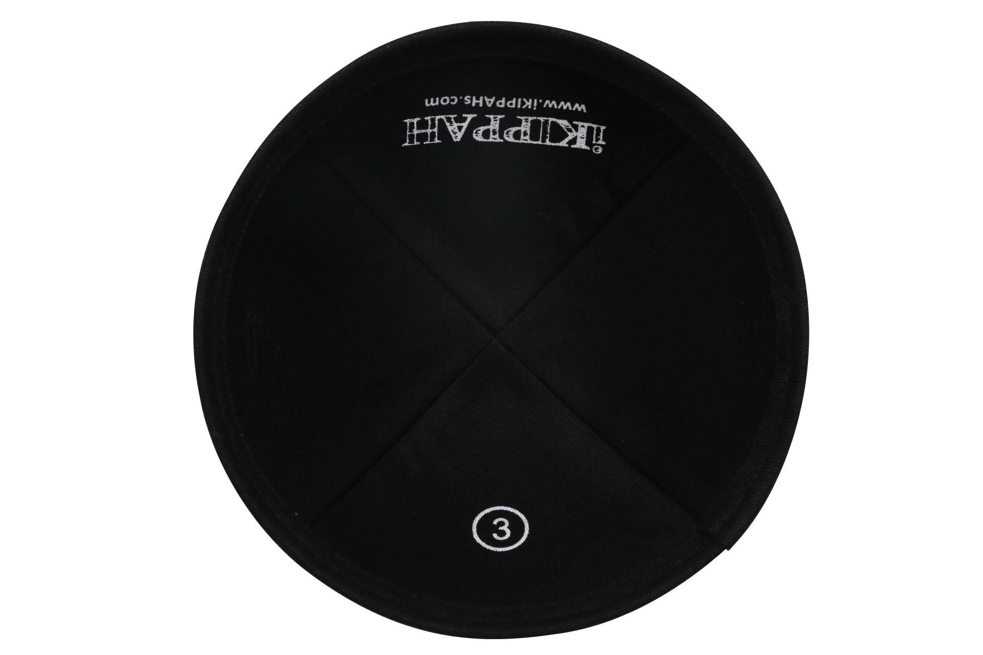 Close-up of Black Linen Kippah rim trim detail
