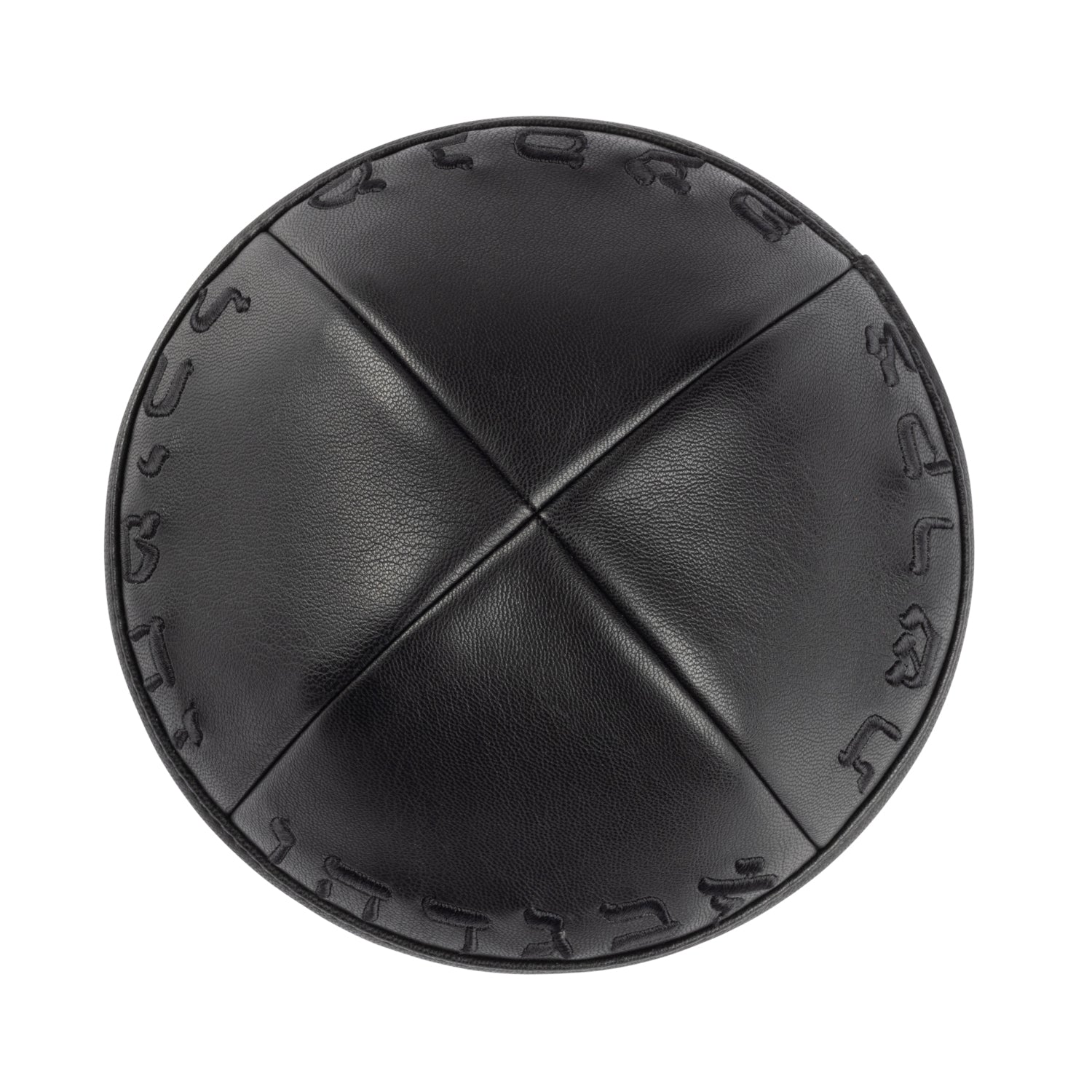 Leather Kippah - top view by iKippah