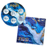 Rite Lite Blue Marble Glass Seder with Matching Matzah Cover