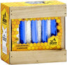 Blue and white honeycomb beeswax Chanukah candles, 45-pack