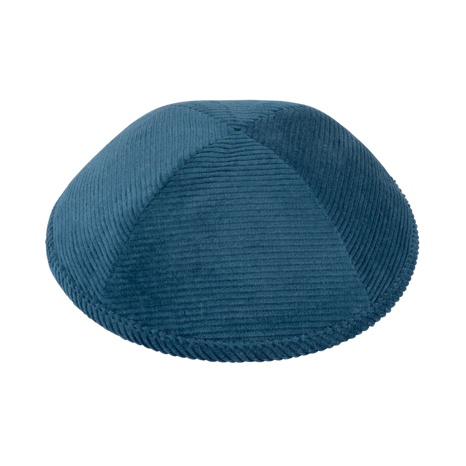Corduroy Kippah - side view showing six-panel design