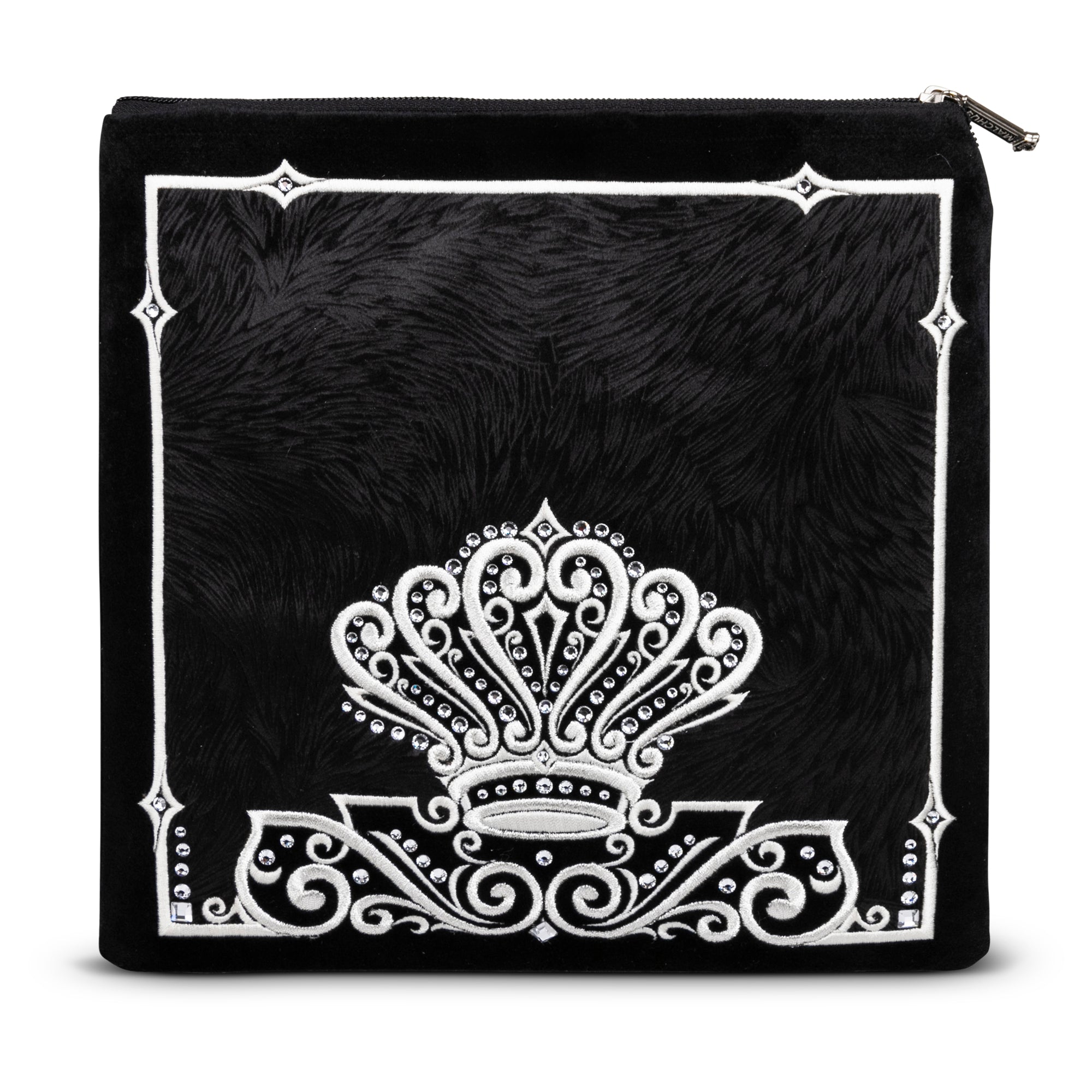 Bag #817 Black Velvet & Silver Emb - Judaica Accessories