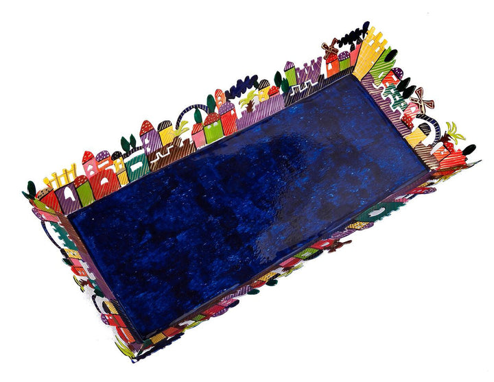 Emanuel Laser Cut Rectangular Tray-- Jerusalem