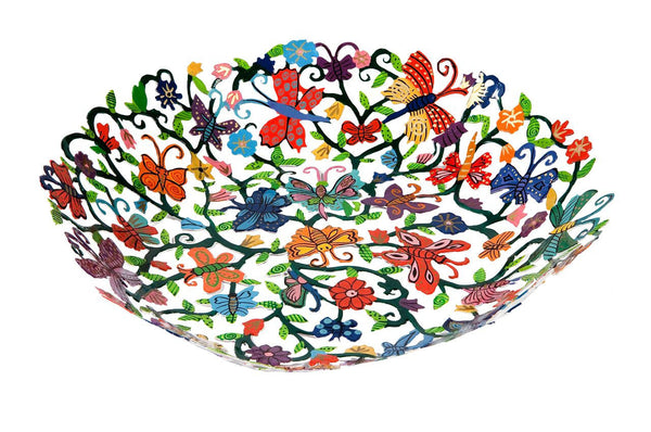 Emanuel Bowl- Small Laser Cut+ Hand Painting--- Butterflies (EM-BOS5)