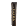 Brown Megillah holder with gold-tone Hebrew embroidery