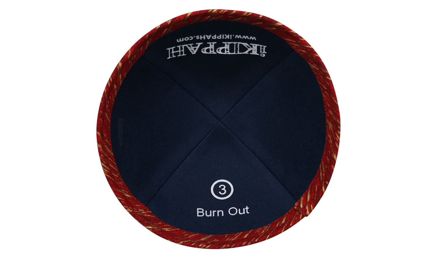 Close-up of Cotton Kippah lining and stitching