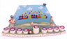 Ceramic Baseball Menorah (M-114)