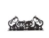 Black metal menorah with four cat silhouettes