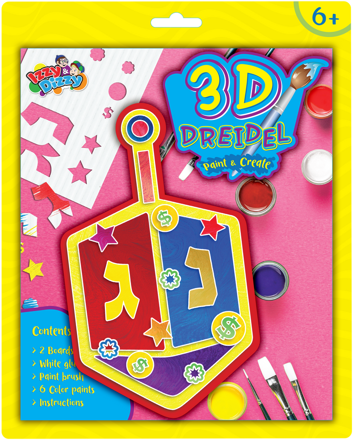 Izzy n Dizzy 3D dreidel paint and create kit box