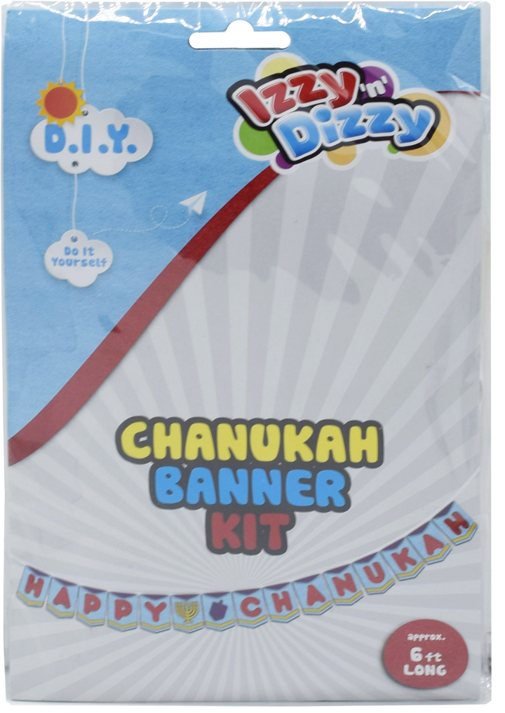 Izzy n Dizzy Chanukah banner kit, 6 ft