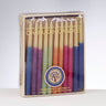Rite Lite Chanukah Candles, Multi Color Hand Dipped Beeswax