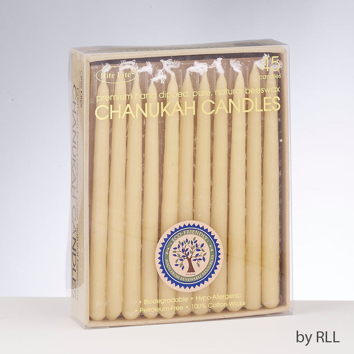 Rite Lite Natural Hand-Dipped Chanukah Beeswax Candles