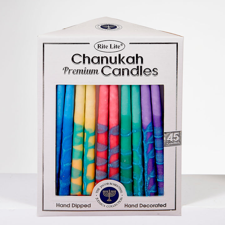 Rite Lite Premium Chanukah Candles, Hand Crafted Multi
