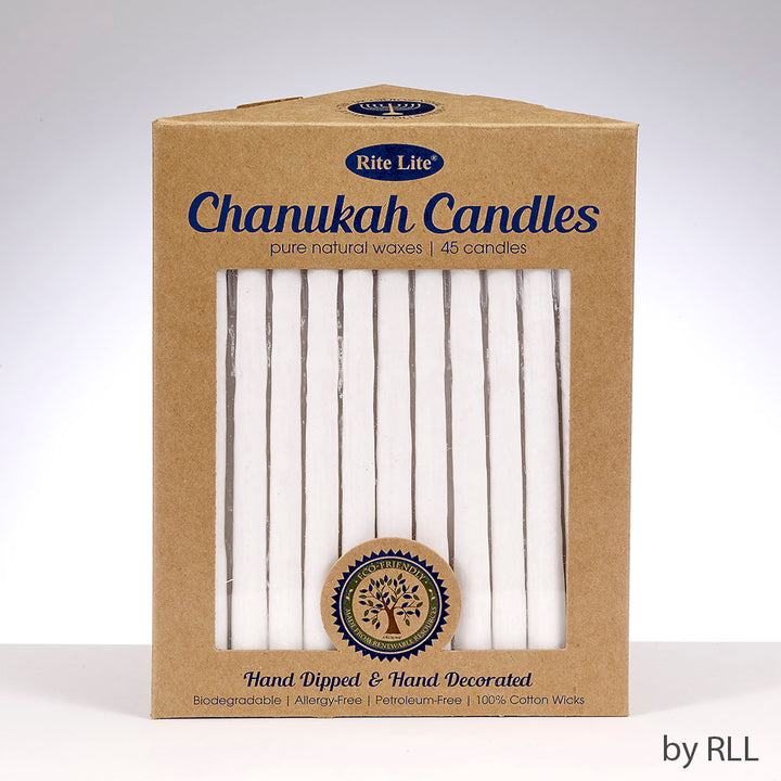 Rite Lite Chanukah Candles, White Pure Natural Wax