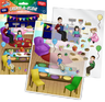 Izzy n Dizzy Chanukah Create A Scene reusable sticker set