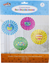 Izzy n Dizzy Chanukah paper fan decorations, 4 pack