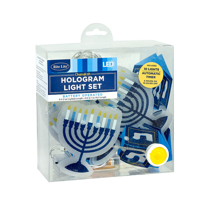 Rite Lite Battery Operated Chanukah Hologram Light Set