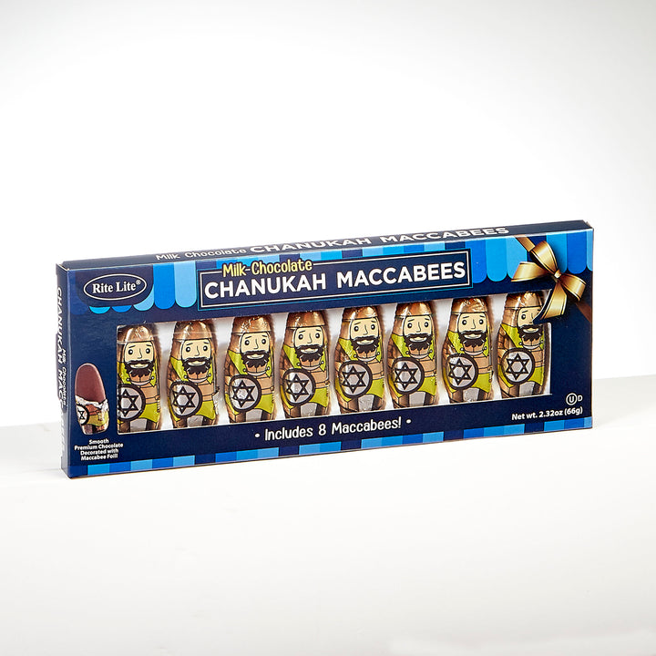 Rite Lite Milk Chocolate Chanukah Maccabees, Gift Box of 8, 2.32 oz