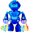 Blue Chanukah Mentsch dancing robot with light up hands