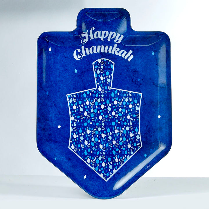 Rite Lite Chanukah Mosaic Dreidel Shaped Melamine Serving Tray