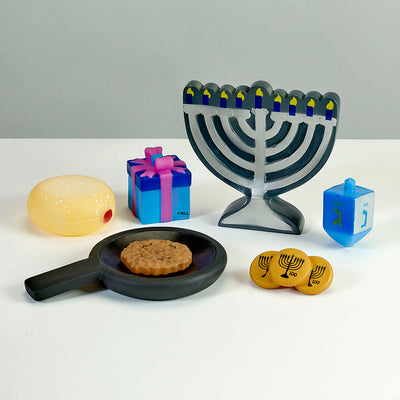 Vinyl Chanukah Play Set, 7 Pieces, 9.5 x 11 Inch