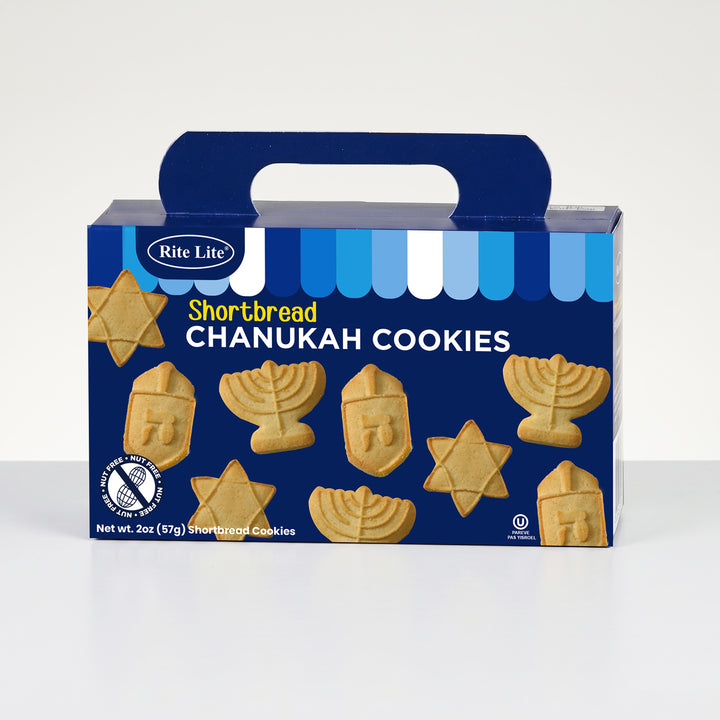 Rite Lite Chanukah Pareve Shortbread Cookies, 2 oz Box, Made in USA