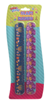 Two Chanukah slap bands with menorah and dreidel prints