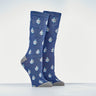 Rite Lite Chanukah Adult Crew Socks, Dreidels Design with Metallic Accents, Cotton Blend