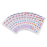 Sheets of Chanukah stickers with donuts, candles and dreidels