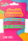 Three Chanukah silicone wristbands in a pack