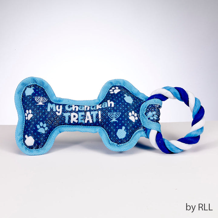 Rite Lite Chewdaica Chanukah Bone Squeaky Dog Toy