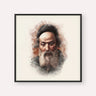 Chofetz Chaim, color portrait with black frame; square format example