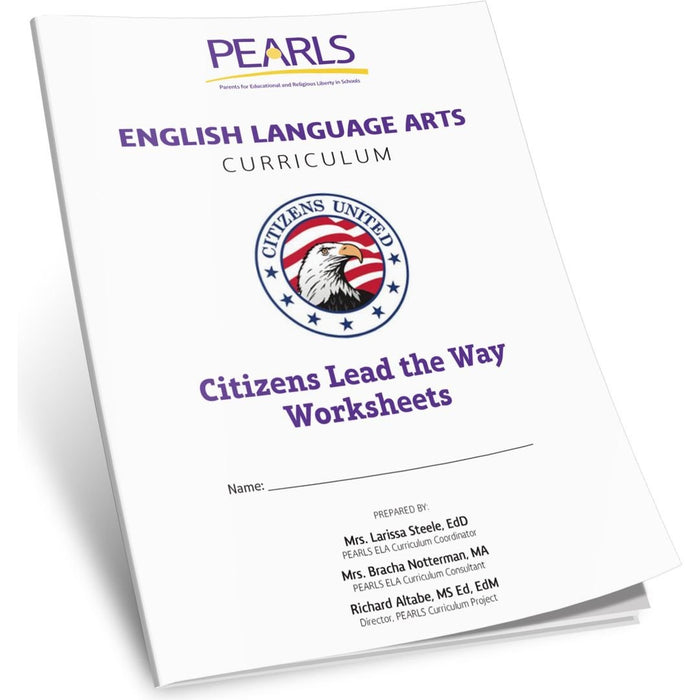 Citizens Lead the Way - Pearls English Language Arts Curriculum — school workbook | Judaica Square Lakewood